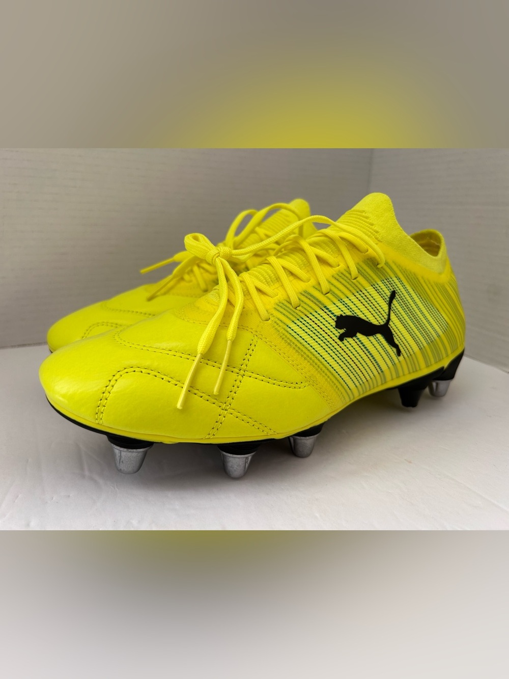 Puma Avanti 1.1 Lace-Up Yellow/Black Rugby Boots 106410_02 106410-02 Men's 9.5